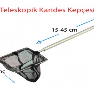 Teleskopik Karides Kepçesi 3 ″ İnç 15_45 Cm Saplı / Kare Ağız 1 Adet Liya