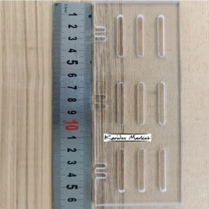Şeffaf Renk 15 Cm x 5 Cm Moss Standı Raf - Salınım Yapmaz - 1 Adet 3D Dıy